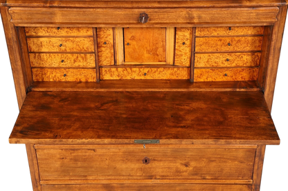 Stilvoller Louis Philippe Sekretär Vertiko Gründerzeit Kommode um 1880 Schreibkommode