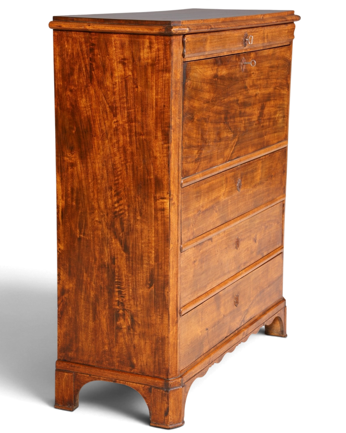 Stilvoller Louis Philippe Sekretär Vertiko Gründerzeit Kommode um 1880 Schreibkommode