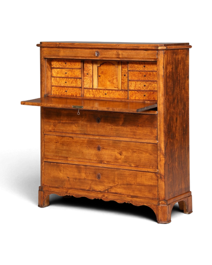 Stilvoller Louis Philippe Sekretär Vertiko Gründerzeit Kommode um 1880 Schreibkommode