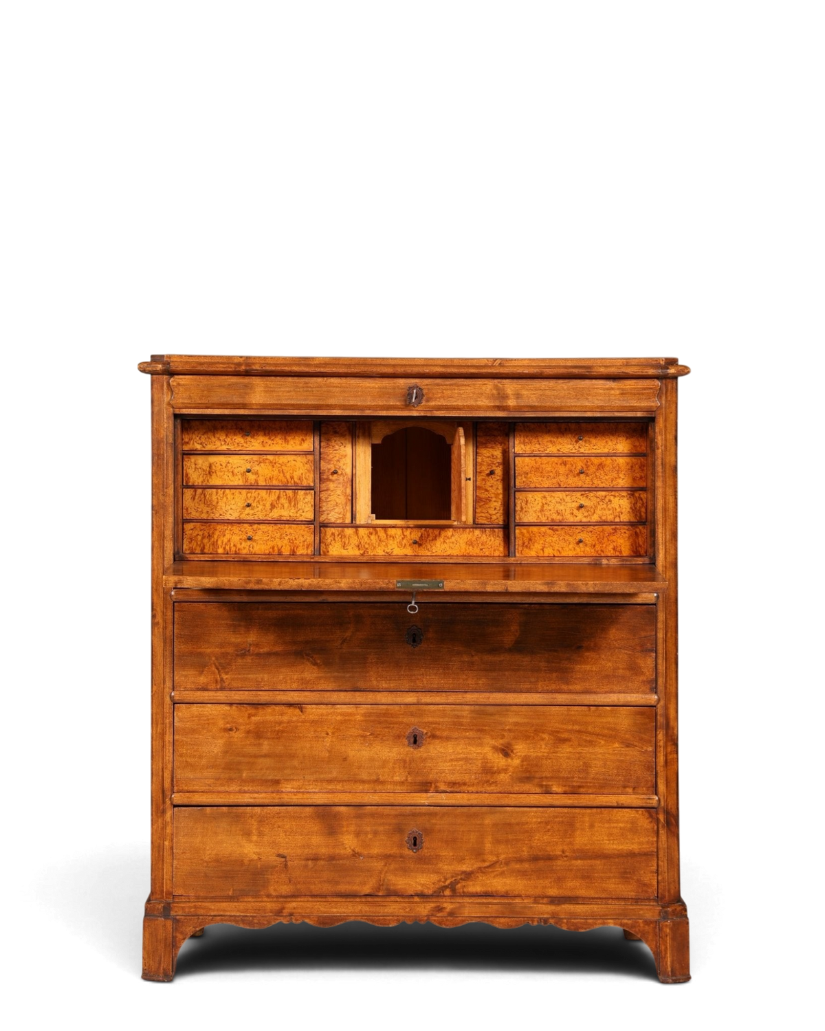 Stilvoller Louis Philippe Sekretär Vertiko Gründerzeit Kommode um 1880 Schreibkommode