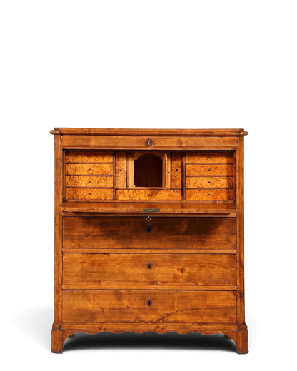 Stilvoller Louis Philippe Sekretär Vertiko Gründerzeit Kommode um 1880 Schreibkommode
