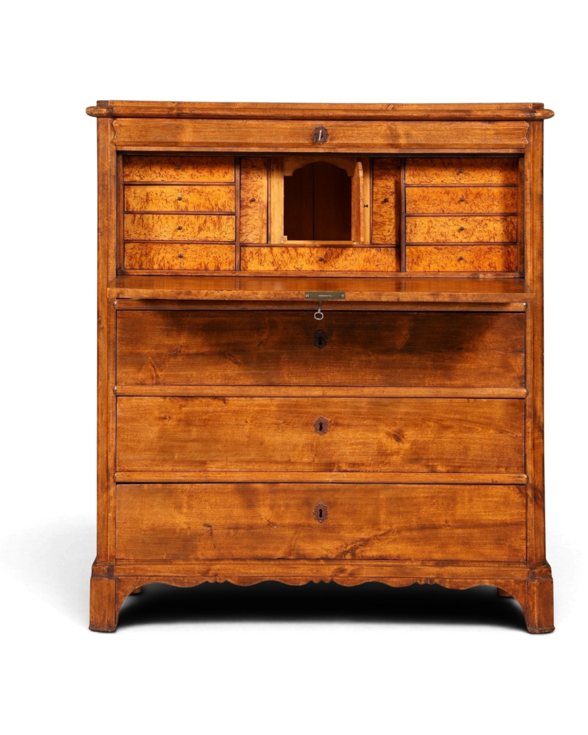 Stilvoller Louis Philippe Sekretär Vertiko Gründerzeit Kommode um 1880 Schreibkommode