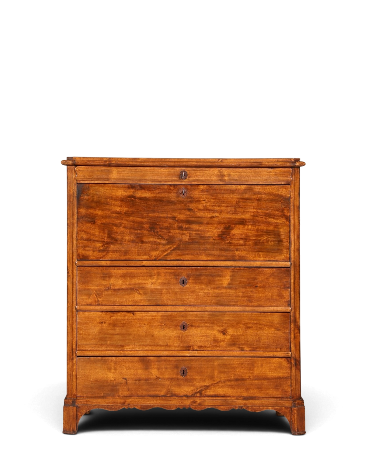 Stilvoller Louis Philippe Sekretär Vertiko Gründerzeit Kommode um 1880 Schreibkommode