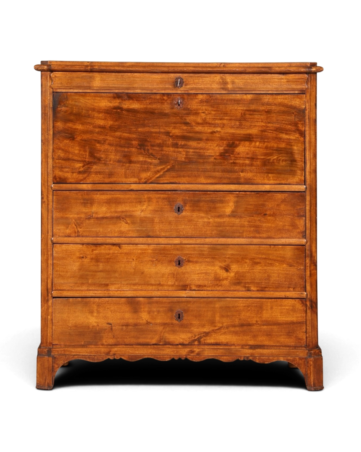 Stilvoller Louis Philippe Sekretär Vertiko Gründerzeit Kommode um 1880 Schreibkommode