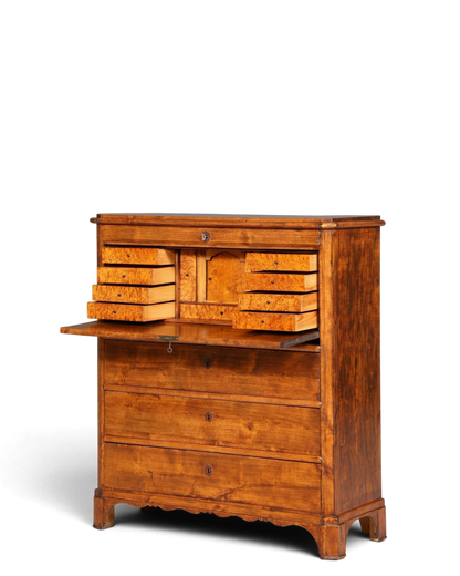 Stilvoller Louis Philippe Sekretär Vertiko Gründerzeit Kommode um 1880 Schreibkommode