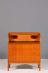 Stilvoller Mid Century Sekretär echt Holz Rollladen Schrank Kommode Schreibkommode 60s