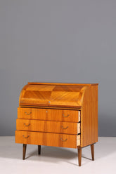 Wunderschöner Mid Century Rollladen Sekretär Danish Design Büro Schrank Büro Kommode