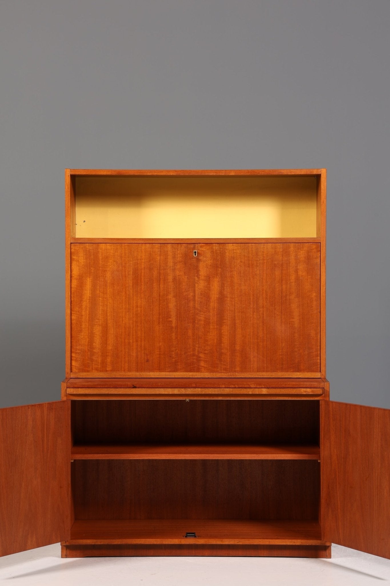 Wunderschöner Mid Century Schrank Vintage Highboard Sekretär Holz Regal Retro Vertiko 60s