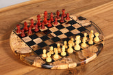 Wunderschönes Handgefertigtes Epoxidharz Schachbrett Olivenbaum Epoxy Spielbrett Brettspiel